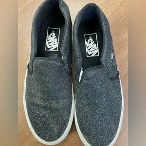 Women’s sparkly black Vans size 8